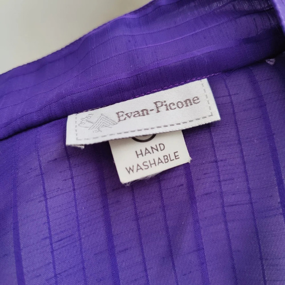 Vintage Evan Picone Blouse Top / Rich Purple / Size 8 - Picture 5 of 6